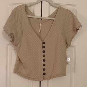 NWT Free People Cropped Sweater Top